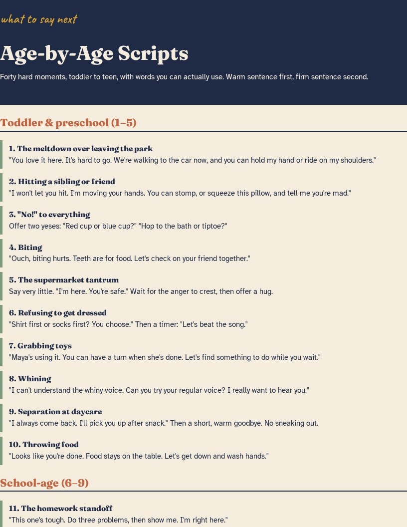 Preview page from the Age-by-Age Scripts pack